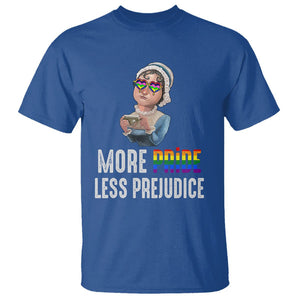 LGBT Pride T Shirt More Pride Less Prejudice Rainbow TS09 Royal Blue Printyourwear
