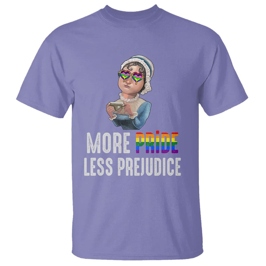 LGBT Pride T Shirt More Pride Less Prejudice Rainbow TS09 Violet Printyourwear