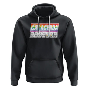 Funny Gay Agenda Weekly Schedule Pride LGBT Pride Hoodie TS09 Black Printyourwear