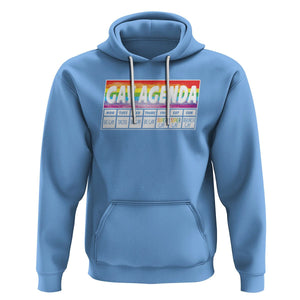 Funny Gay Agenda Weekly Schedule Pride LGBT Pride Hoodie TS09 Carolina Blue Printyourwear