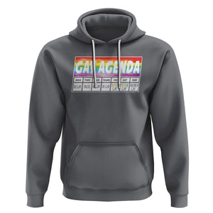 Funny Gay Agenda Weekly Schedule Pride LGBT Pride Hoodie TS09 Charcoal Printyourwear