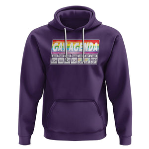 Funny Gay Agenda Weekly Schedule Pride LGBT Pride Hoodie TS09 Purple Printyourwear