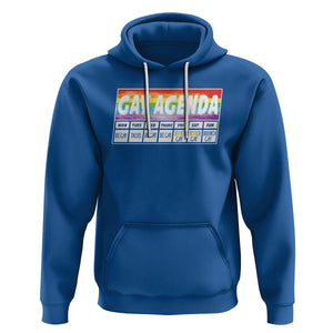 Funny Gay Agenda Weekly Schedule Pride LGBT Pride Hoodie TS09 Royal Blue Printyourwear