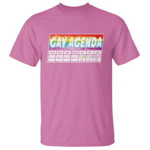 Funny Gay Agenda Weekly Schedule Pride LGBT Pride T Shirt TS09 Azalea Printyourwear