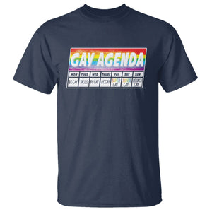 Funny Gay Agenda Weekly Schedule Pride LGBT Pride T Shirt TS09 Navy Printyourwear