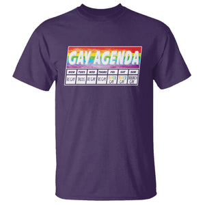 Funny Gay Agenda Weekly Schedule Pride LGBT Pride T Shirt TS09 Purple Printyourwear