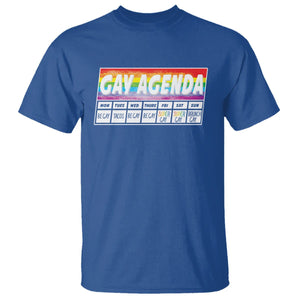 Funny Gay Agenda Weekly Schedule Pride LGBT Pride T Shirt TS09 Royal Blue Printyourwear