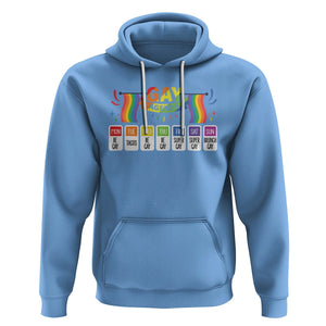 Funny Gay Agenda Weekly Schedule Pride LGBT Pride Hoodie TS09 Carolina Blue Printyourwear