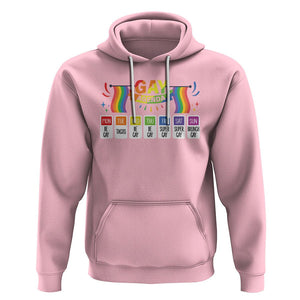 Funny Gay Agenda Weekly Schedule Pride LGBT Pride Hoodie TS09 Light Pink Printyourwear