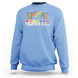 Funny Gay Agenda Weekly Schedule Pride LGBT Pride Sweatshirt TS09 Carolina Blue Printyourwear