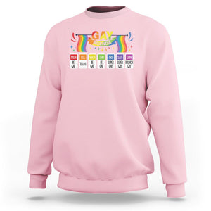 Funny Gay Agenda Weekly Schedule Pride LGBT Pride Sweatshirt TS09 Light Pink Printyourwear