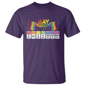 Funny Gay Agenda Weekly Schedule Pride LGBT Pride T Shirt TS09 Purple Printyourwear