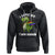 Funny Lesbian Hoodie I Love My Two Moms Rainbow Dinosaur TS09 Black Printyourwear