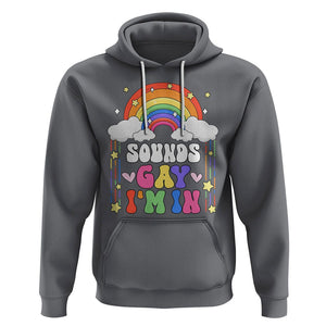 LGBT Pride Hoodie Sound Gay I'm In Rainbow TS09 Charcoal Printyourwear