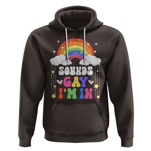 LGBT Pride Hoodie Sound Gay I'm In Rainbow TS09 Dark Chocolate Printyourwear