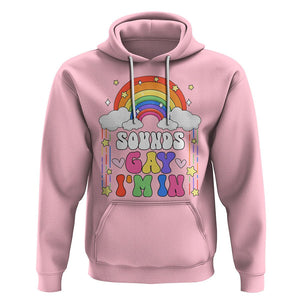 LGBT Pride Hoodie Sound Gay I'm In Rainbow TS09 Light Pink Printyourwear