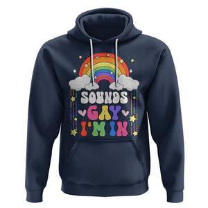 LGBT Pride Hoodie Sound Gay I'm In Rainbow TS09 Navy Printyourwear