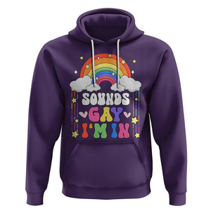 LGBT Pride Hoodie Sound Gay I'm In Rainbow TS09 Purple Printyourwear