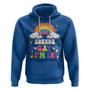 LGBT Pride Hoodie Sound Gay I'm In Rainbow TS09 Royal Blue Printyourwear