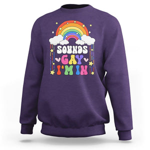 LGBT Pride Sweatshirt Sound Gay I'm In Rainbow TS09 Purple Printyourwear