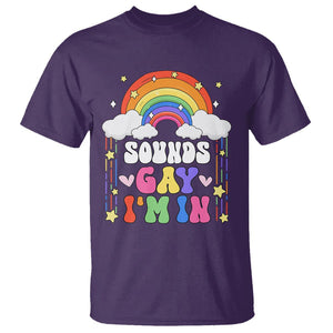 LGBT Pride T Shirt Sound Gay I'm In Rainbow TS09 Purple Printyourwear