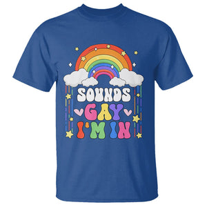 LGBT Pride T Shirt Sound Gay I'm In Rainbow TS09 Royal Blue Printyourwear