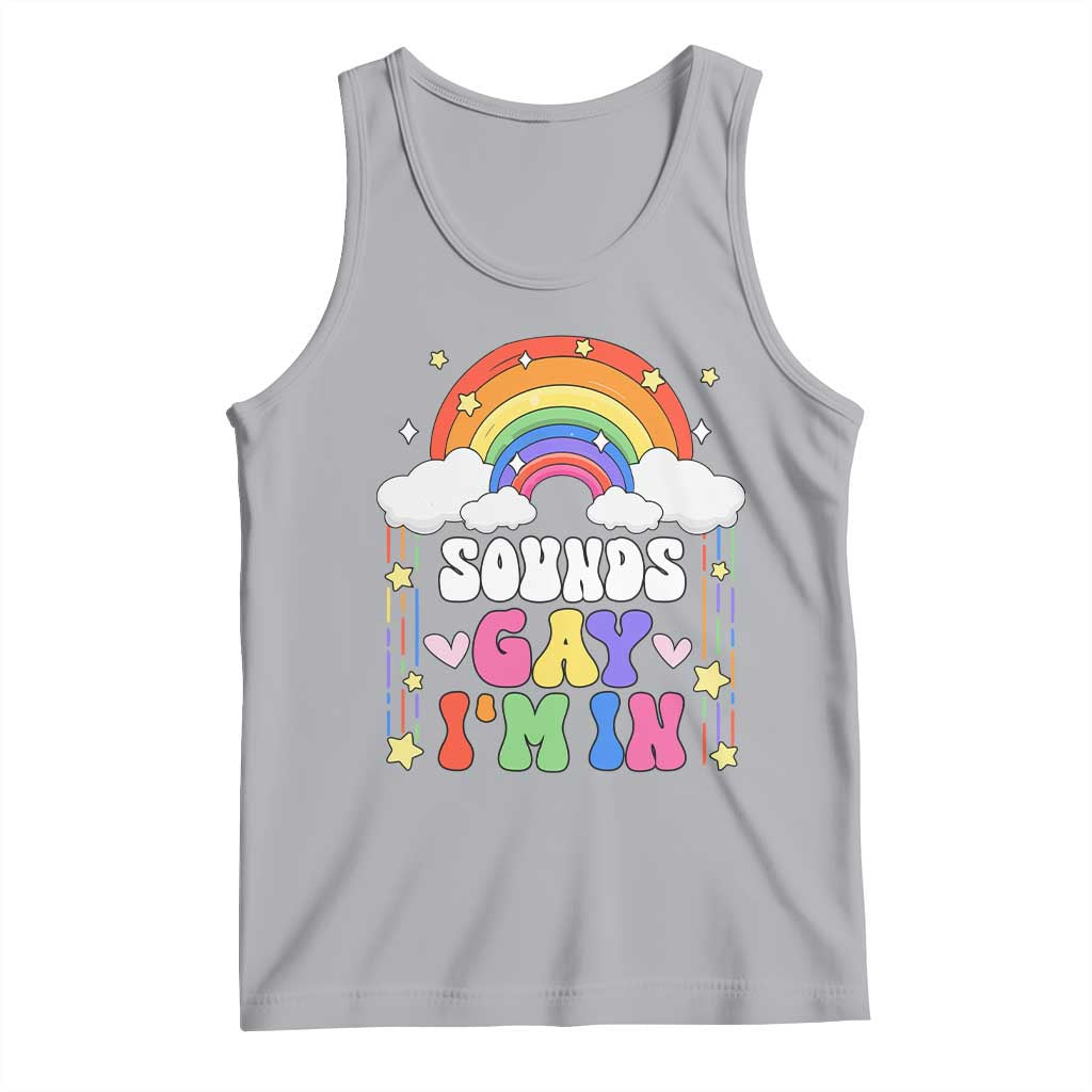 LGBT Pride Tank Top Sound Gay I'm In Rainbow TS09 Athletic Heather Print Your Wear