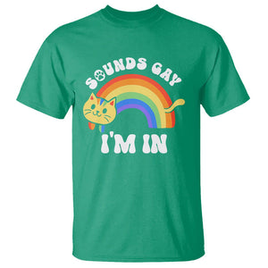 LGBT Cat Lover T Shirt Sound Gay I'm In Funny Rainbow Cat TS09 Irish Green Printyourwear