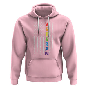 LGBT Veteran Hoodie American Flag Rainbow Military Army TS09 Light Pink Printyourwear