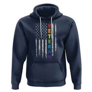 LGBT Veteran Hoodie American Flag Rainbow Military Army TS09 Navy Printyourwear