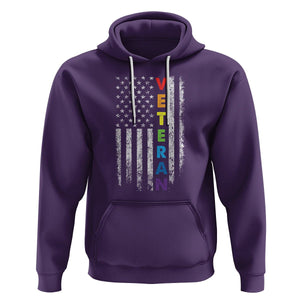 LGBT Veteran Hoodie American Flag Rainbow Military Army TS09 Purple Printyourwear