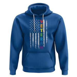 LGBT Veteran Hoodie American Flag Rainbow Military Army TS09 Royal Blue Printyourwear