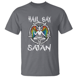 Hail Gay Satan T Shirt Goth Baphomet Devil LGBT Pride TS09 Charcoal Printyourwear