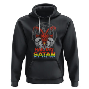 Hail Gay Satan Hoodie Skull Goth Baphomet Devil LGBT Pride TS09 Black Printyourwear