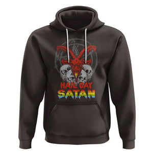 Hail Gay Satan Hoodie Skull Goth Baphomet Devil LGBT Pride TS09 Dark Chocolate Printyourwear