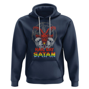 Hail Gay Satan Hoodie Skull Goth Baphomet Devil LGBT Pride TS09 Navy Printyourwear