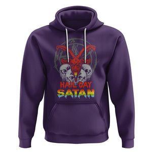 Hail Gay Satan Hoodie Skull Goth Baphomet Devil LGBT Pride TS09 Purple Printyourwear