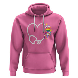 LGBT Nurse Hoodie Rainbow Flag Stethoscope Nurse RN Gay Pride TS09 Azalea Printyourwear