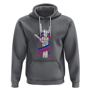 Pansexual Pride Hoodie Skeleton Rock Hand LGBTQ Pans Flag TS09 Charcoal Printyourwear