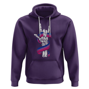 Pansexual Pride Hoodie Skeleton Rock Hand LGBTQ Pans Flag TS09 Purple Printyourwear