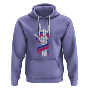 Pansexual Pride Hoodie Skeleton Rock Hand LGBTQ Pans Flag TS09 Violet Printyourwear