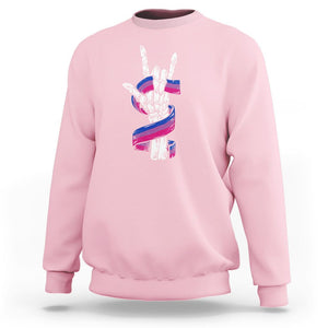 Pansexual Pride Sweatshirt Skeleton Rock Hand LGBTQ Pans Flag TS09 Light Pink Printyourwear