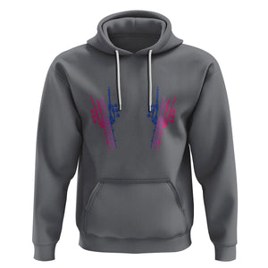 Pansexual Pride Hoodie Skeleton Rock Hand LGBTQ Pans Flag TS09 Charcoal Printyourwear