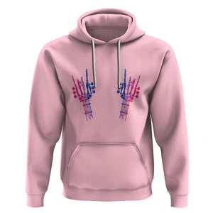 Pansexual Pride Hoodie Skeleton Rock Hand LGBTQ Pans Flag TS09 Light Pink Printyourwear