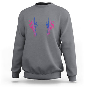 Pansexual Pride Sweatshirt Skeleton Rock Hand LGBTQ Pans Flag TS09 Charcoal Printyourwear