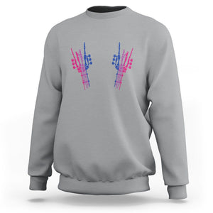 Pansexual Pride Sweatshirt Skeleton Rock Hand LGBTQ Pans Flag TS09 Sport Gray Printyourwear