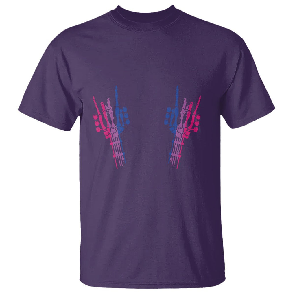Pansexual Pride T Shirt Skeleton Rock Hand LGBTQ Pans Flag TS09 Purple Printyourwear