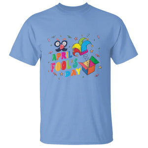 Funny April Fool's Day Pranks Jester Hat T Shirt TS09 Carolina Blue Printyourwear