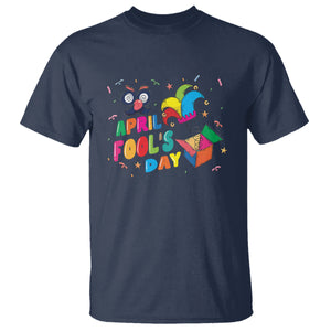 Funny April Fool's Day Pranks Jester Hat T Shirt TS09 Navy Printyourwear