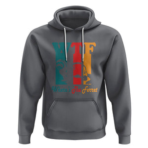 WTF Where's The Ferret Funny Hoodie TS09 Charcoal Printyourwear